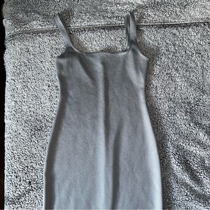 American Apparel Gray Shiny Bodycon Dress